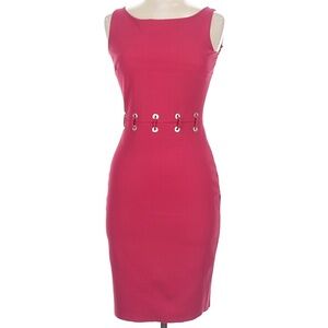 Chiara Boni La Petite Robe Cocktail Dress Size US 6 EU 42 Pink Sleeveless
